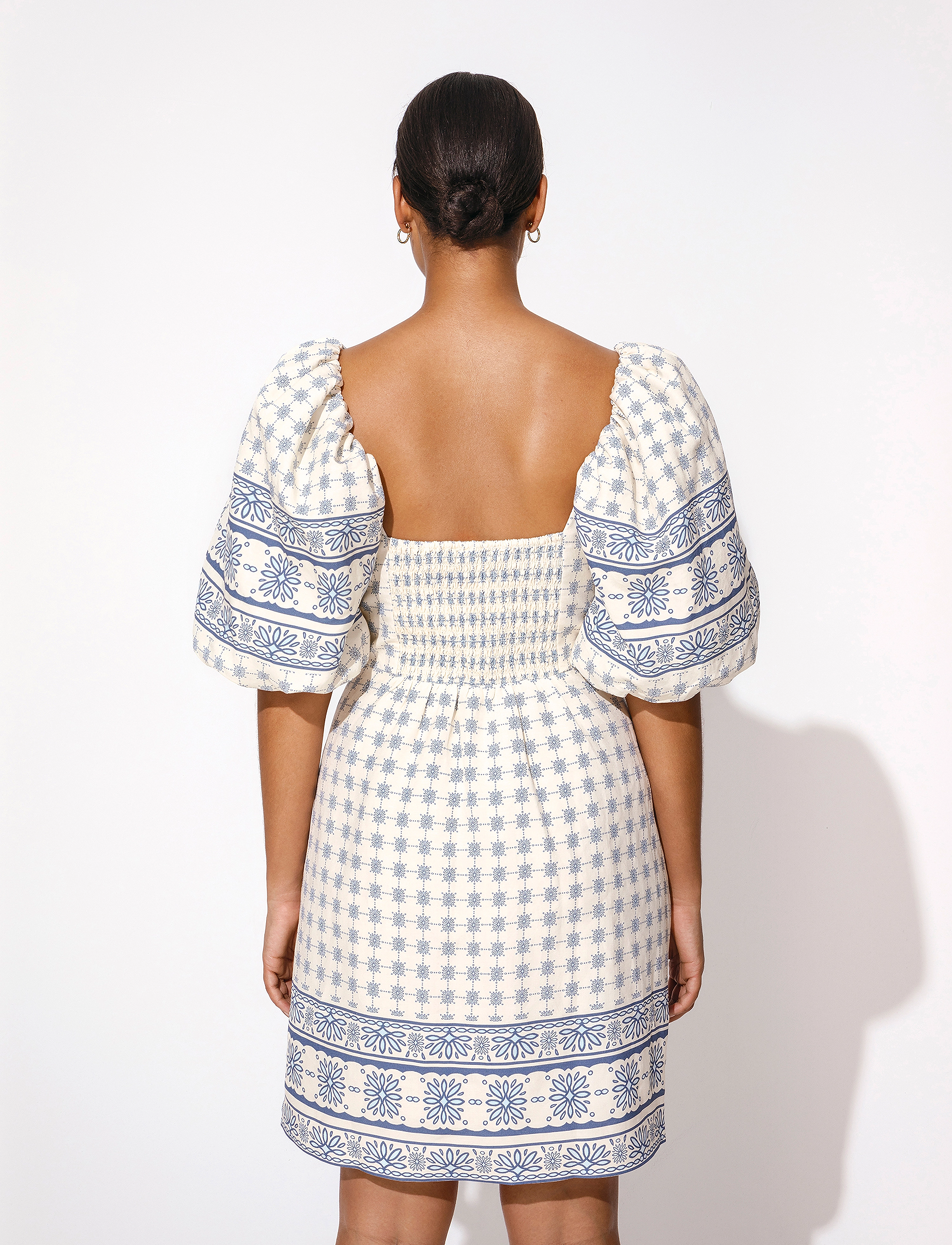 Malina - June Dress - french ditsy blue - 5