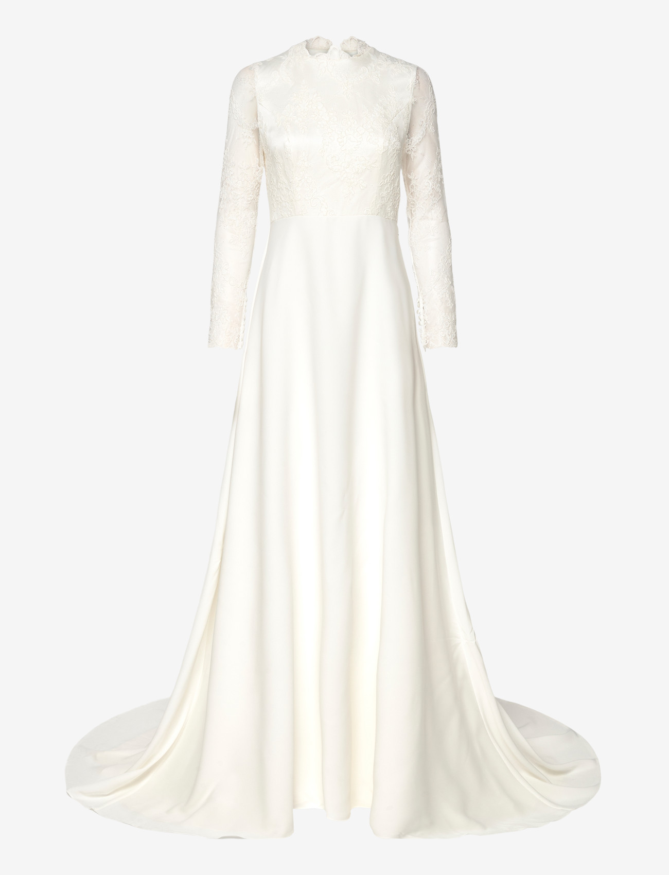 Malina - Mira long sleeved bridal gown - brudekjoler - ivory - 0