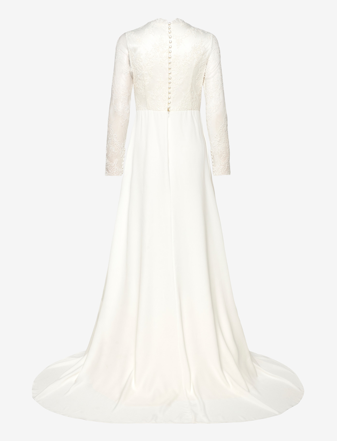 Malina - Mira long sleeved bridal gown - brudekjoler - ivory - 1