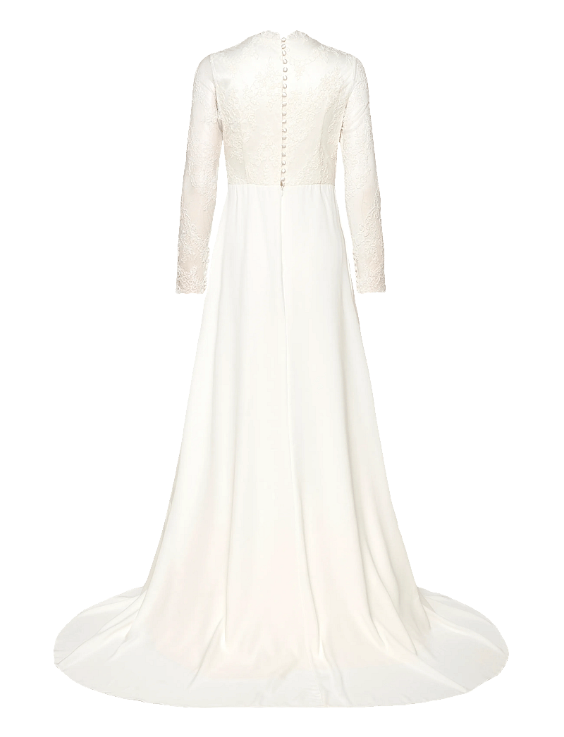 Malina - Mira long sleeved bridal gown - brudekjoler - ivory - 1