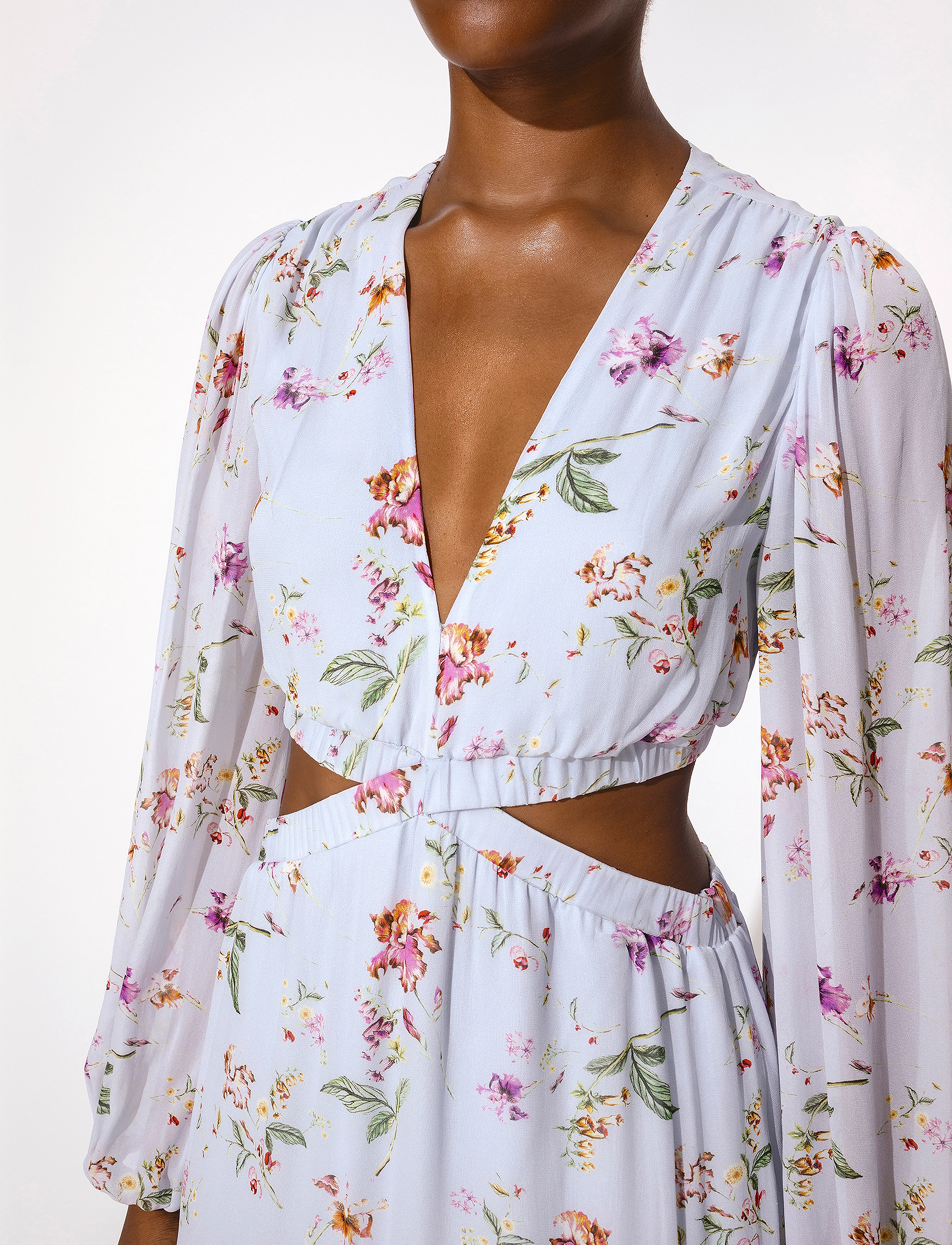 Malina - Hollie Dress - soft floral sky blue - 5