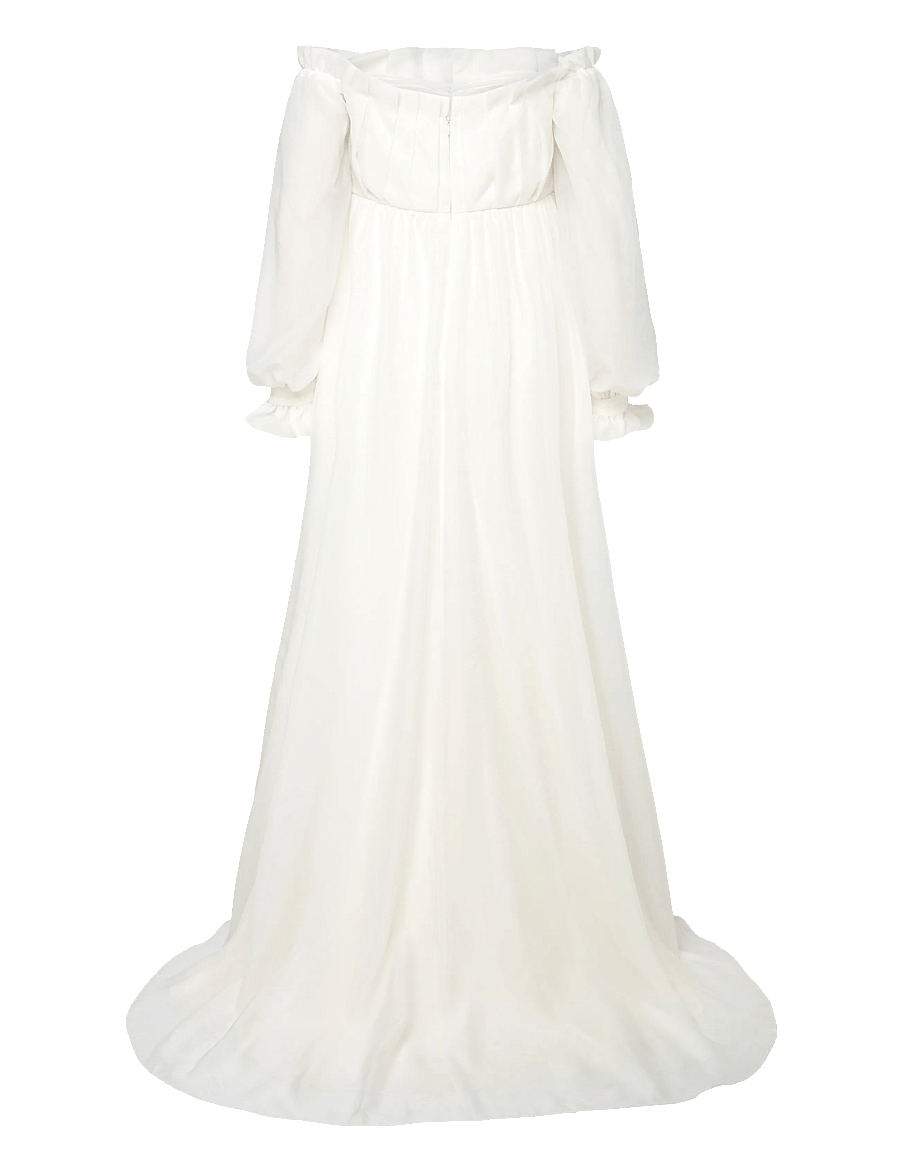 Malina - Amelia off-the-shoulder organza bridal gown - abendkleider - ivory - 1