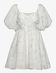 Malina - Clara off-the-shoulder printed mini dres - festtøj til outletpriser - soft floral ivory - 0