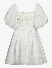 Malina - Clara off-the-shoulder printed mini dres - festkläder till outletpriser - soft floral ivory - 1