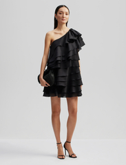Malina - Amie one-shoulder mini dress - proginės suknelės - black - 2