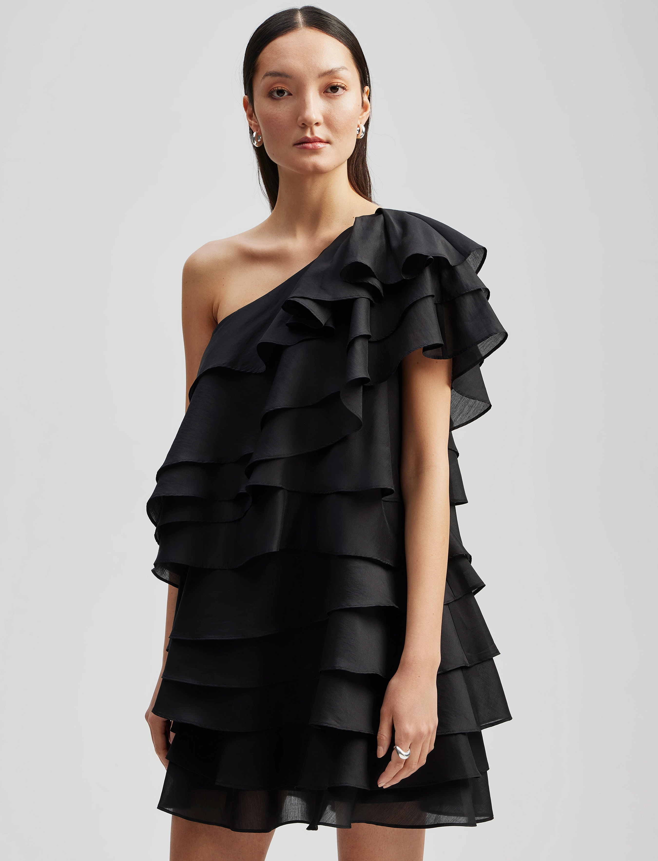 Malina - Amie one-shoulder mini dress - cocktailkjoler - black - 4