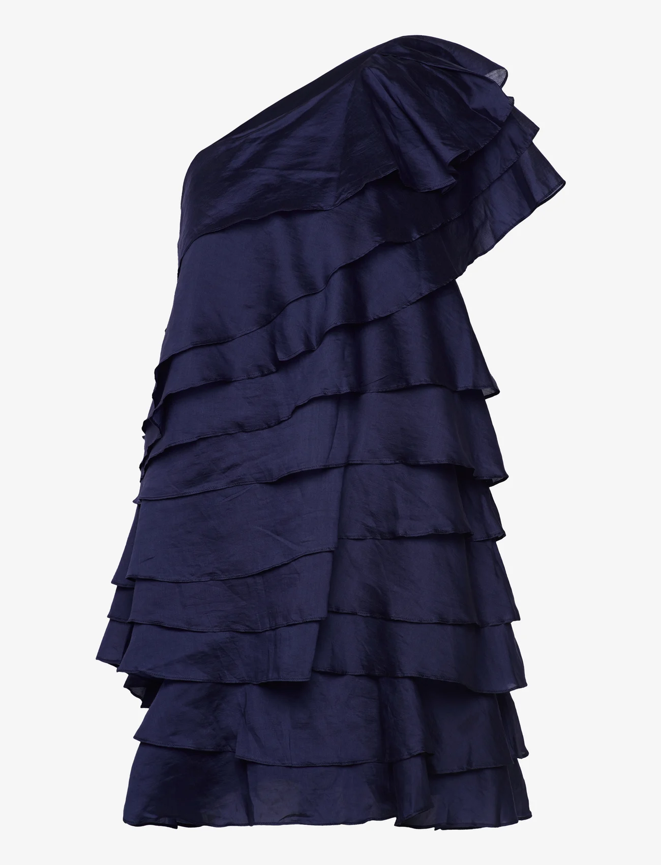 Malina - Amie one-shoulder mini dress - festtøj til outletpriser - indigo - 0