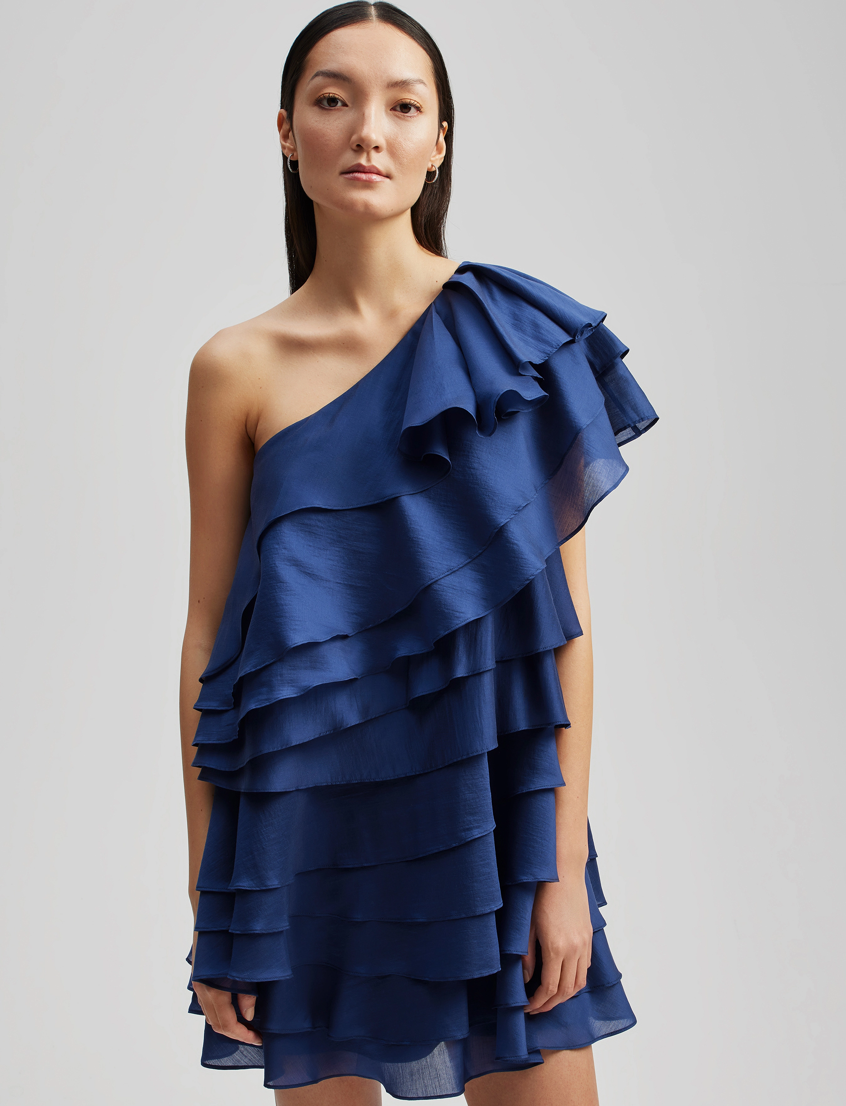 Malina - Amie one-shoulder mini dress - indigo - 4