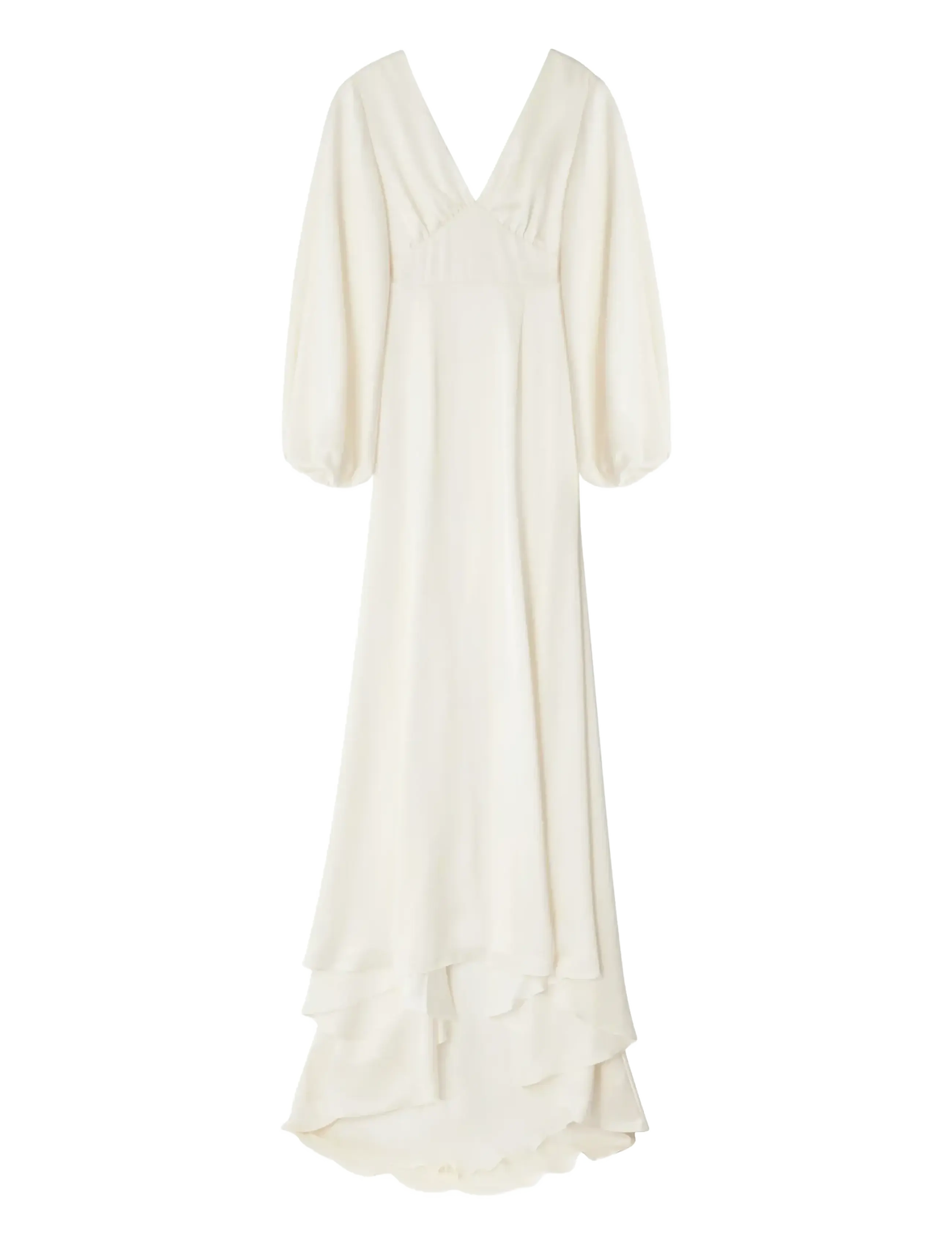 Malina - Addie balloon sleeve v-neck bridal gown - robes de mariée - cream - 1