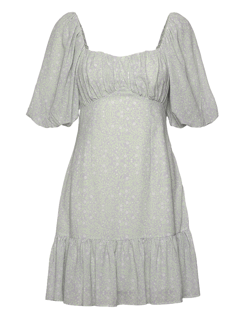 Malina - Adeline draped mini dress - kesämekot - floral mist violet - 1