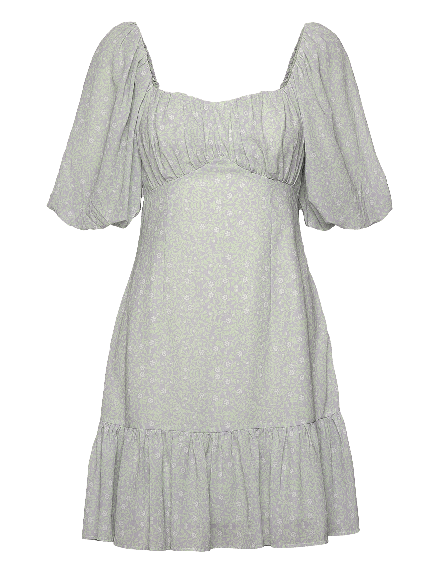 Malina - Adeline draped mini dress - floral mist violet - 1