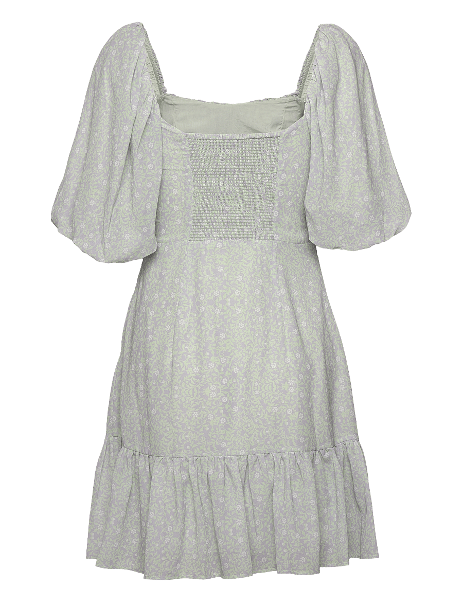 Malina - Adeline draped mini dress - floral mist violet - 2
