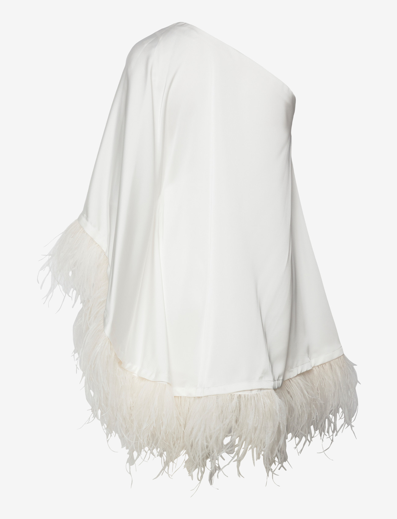 Malina - Andrea one shoulder feather mini dress - ivory - 1