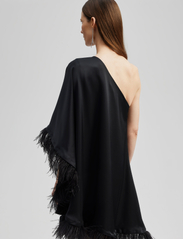 Malina - Andrea one-shoulder feather mini dress - black - 3