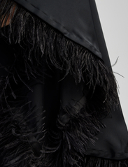 Malina - Andrea one-shoulder feather mini dress - black - 7