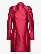 Catalina polo neck mini dress - RED