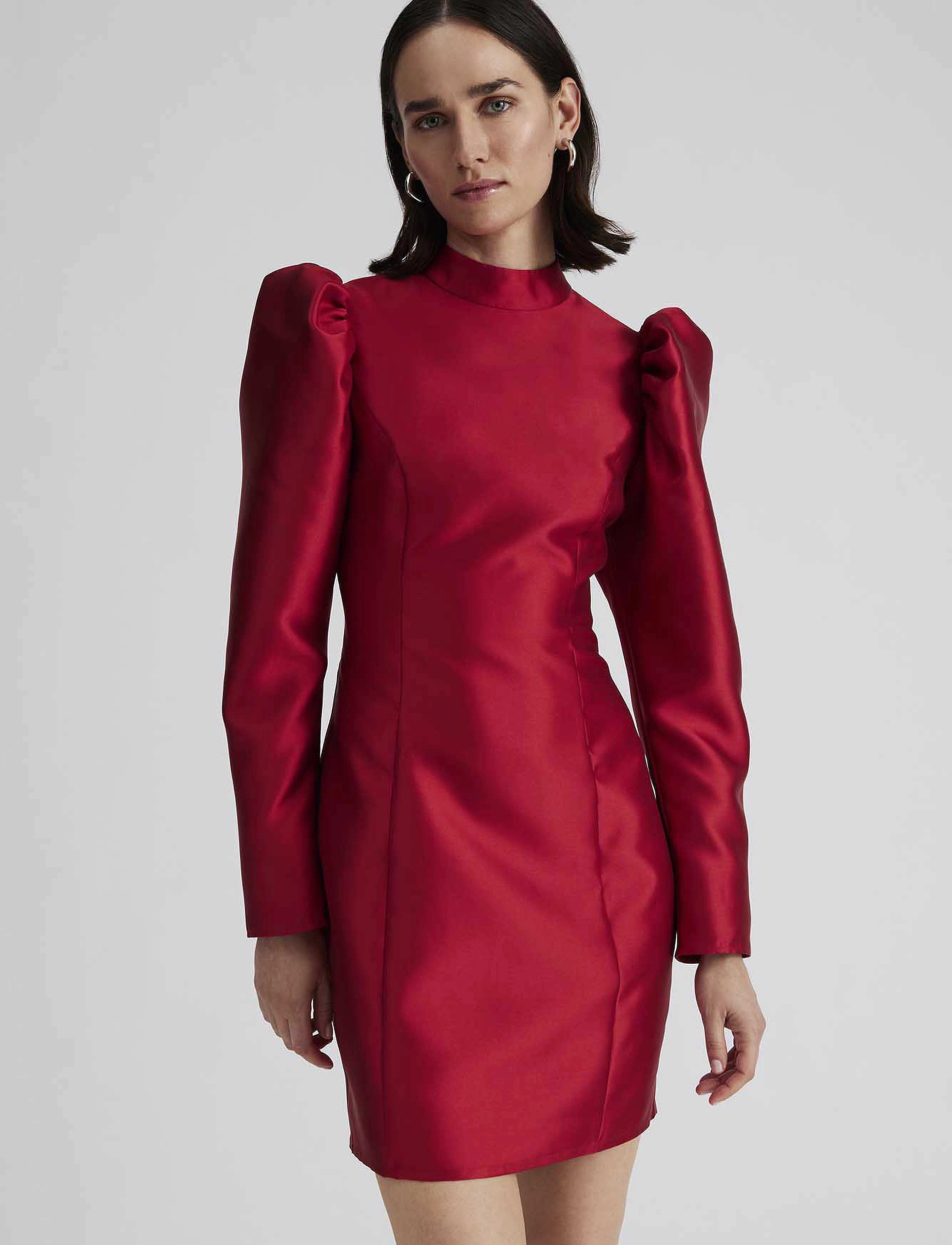Malina - Catalina polo neck mini dress - red - 4