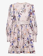 Taylor silk blend detailed mini dress - FALL BLOOMS