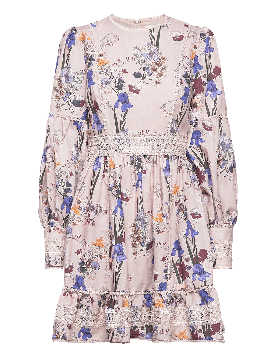 Malina - Taylor silk blend detailed mini dress - sommerkleider - fall blooms - 1