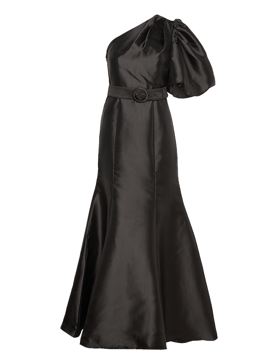 Malina - Alaia one shoulder mermaid maxi dress - black - 0
