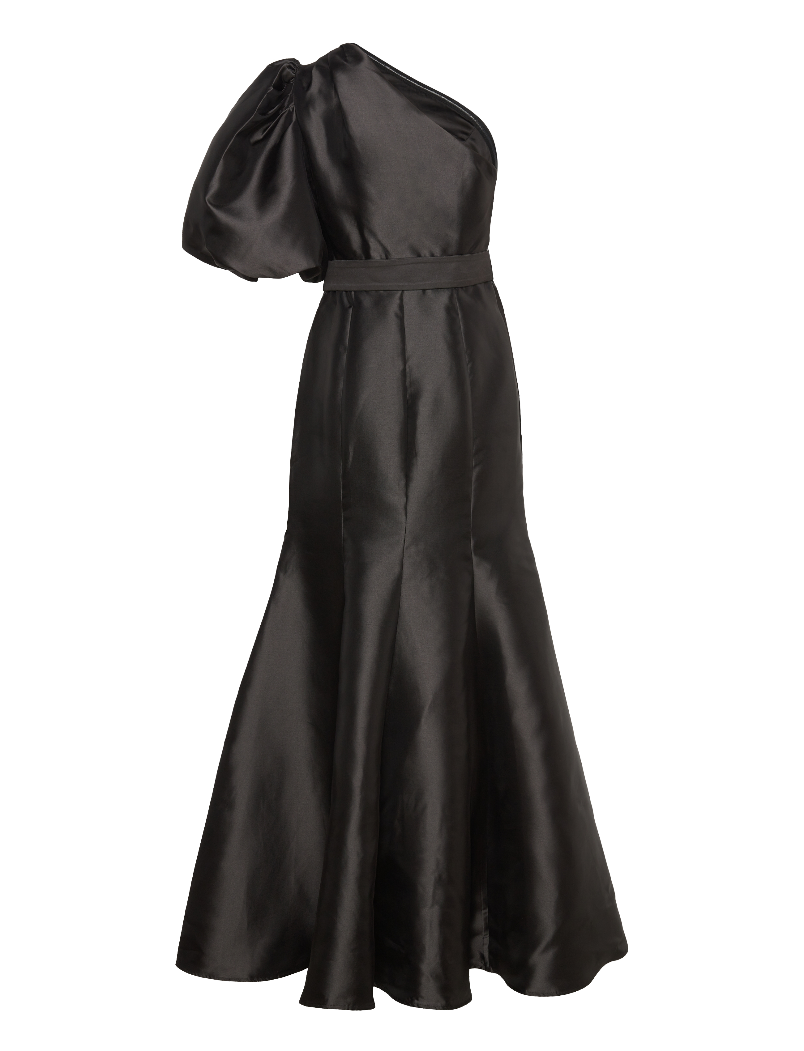 Malina - Alaia one shoulder mermaid maxi dress - black - 1