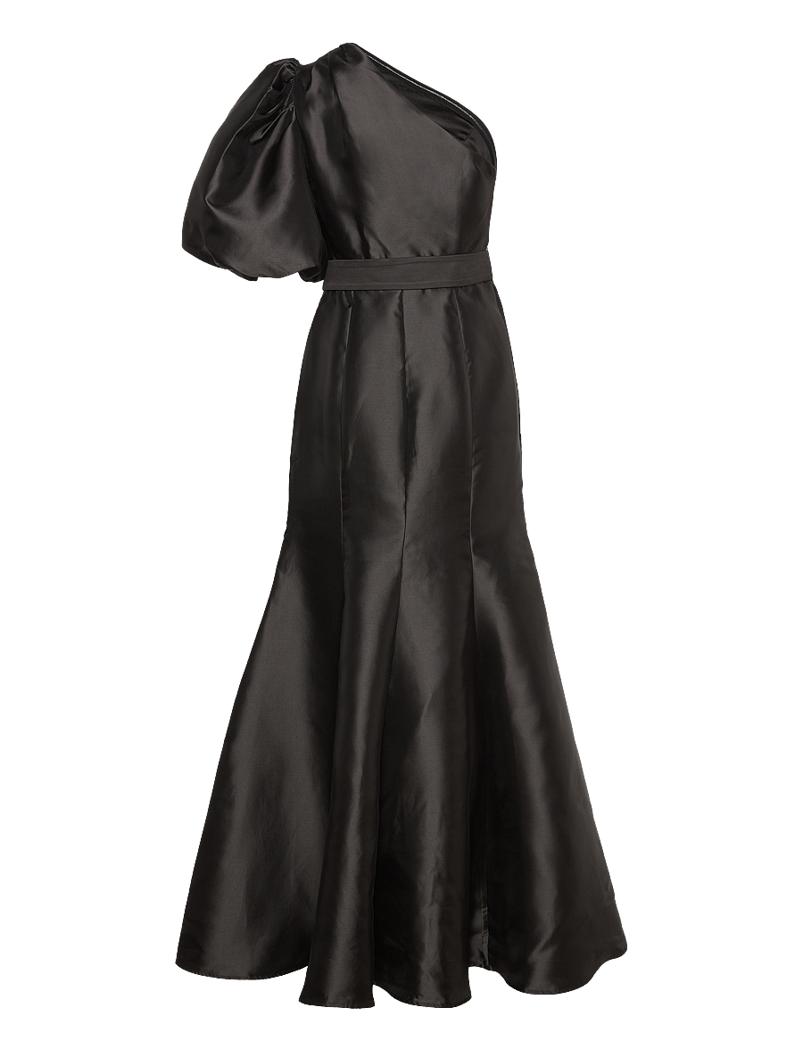 Malina - Alaia one shoulder mermaid maxi dress - black - 1