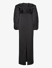 Malina - Charlotte off shoulder satin maxi dress - odzież imprezowa w cenach outletowych - black - 2