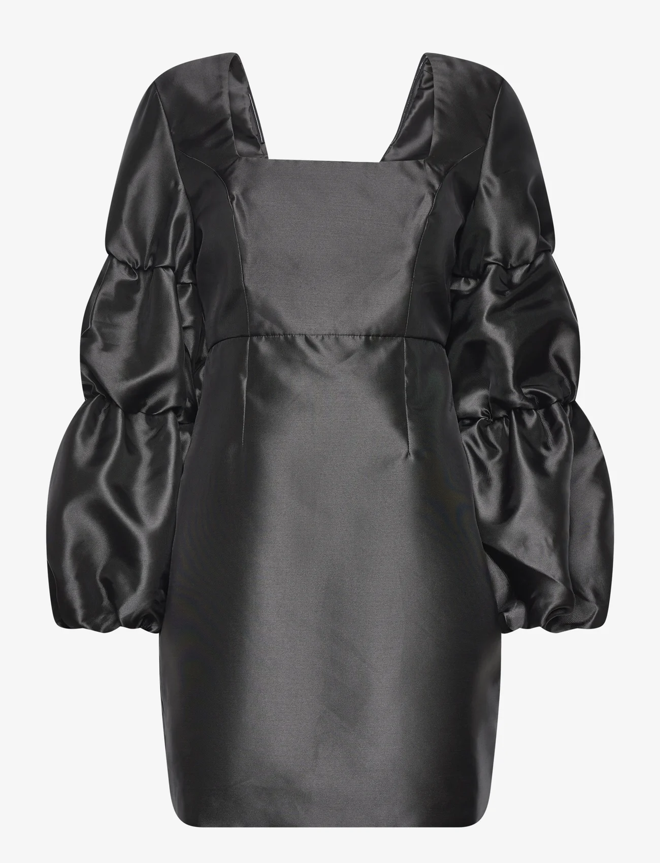 Malina - Georgia double pouf sleeve mini dress - ballīšu apģērbs par outlet cenām - black - 0