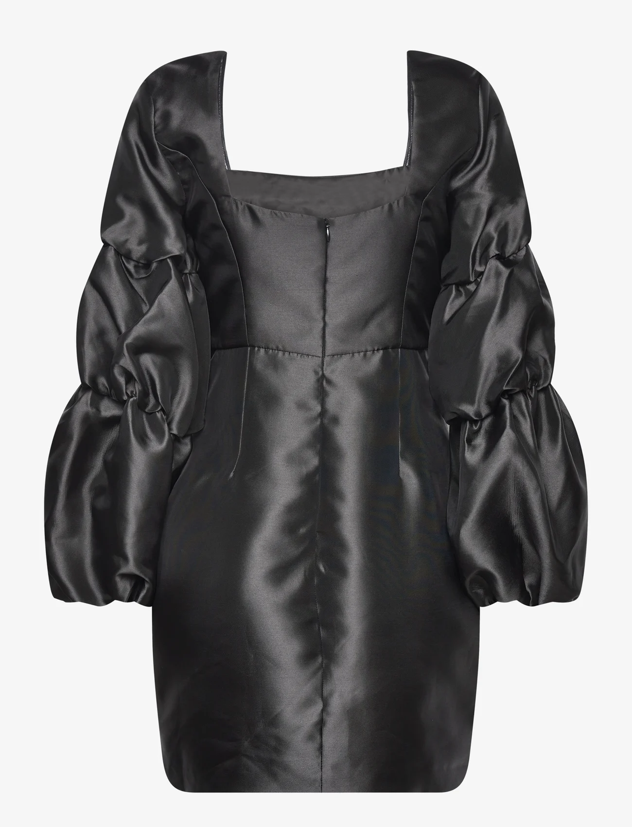 Malina - Georgia double pouf sleeve mini dress - peoriided outlet-hindadega - black - 1