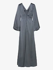 Malina - Addie balloon sleeve v-neck maxi dress - odzież imprezowa w cenach outletowych - smoke - 1