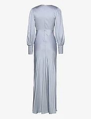 Malina - Alize long sleeved satin maxi dress - maxikjoler - sky blue - 1