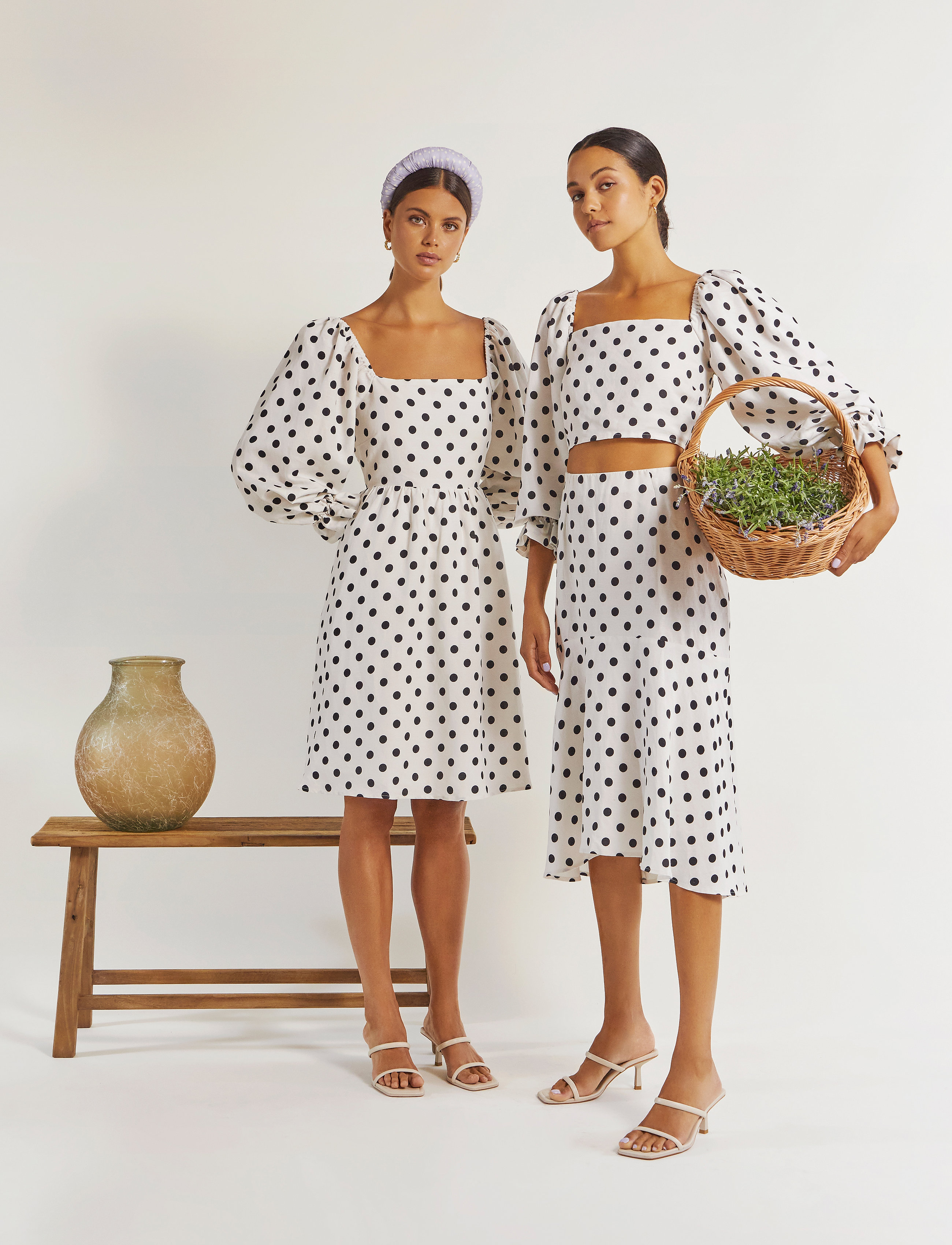 By Malina - Nadine dress - polka-dot cream - 5