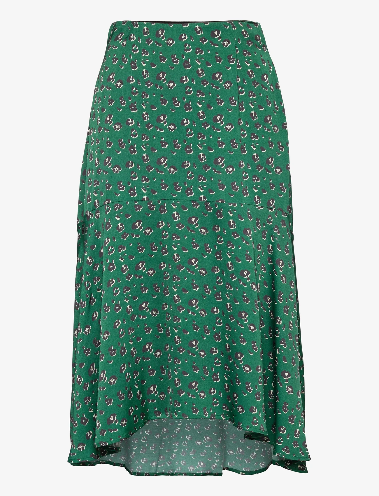 Malina - Bonnie midi skirt with frill - midi kjolar - green leo - 0