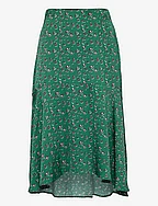 Bonnie midi skirt with frill - GREEN LEO