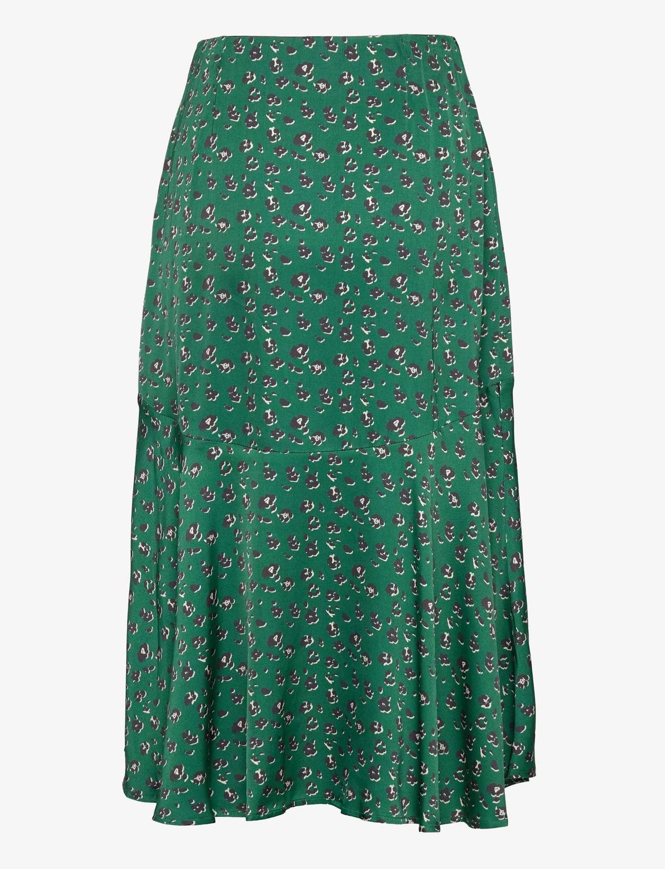 Malina - Bonnie midi skirt with frill - midiskjørt - green leo - 1