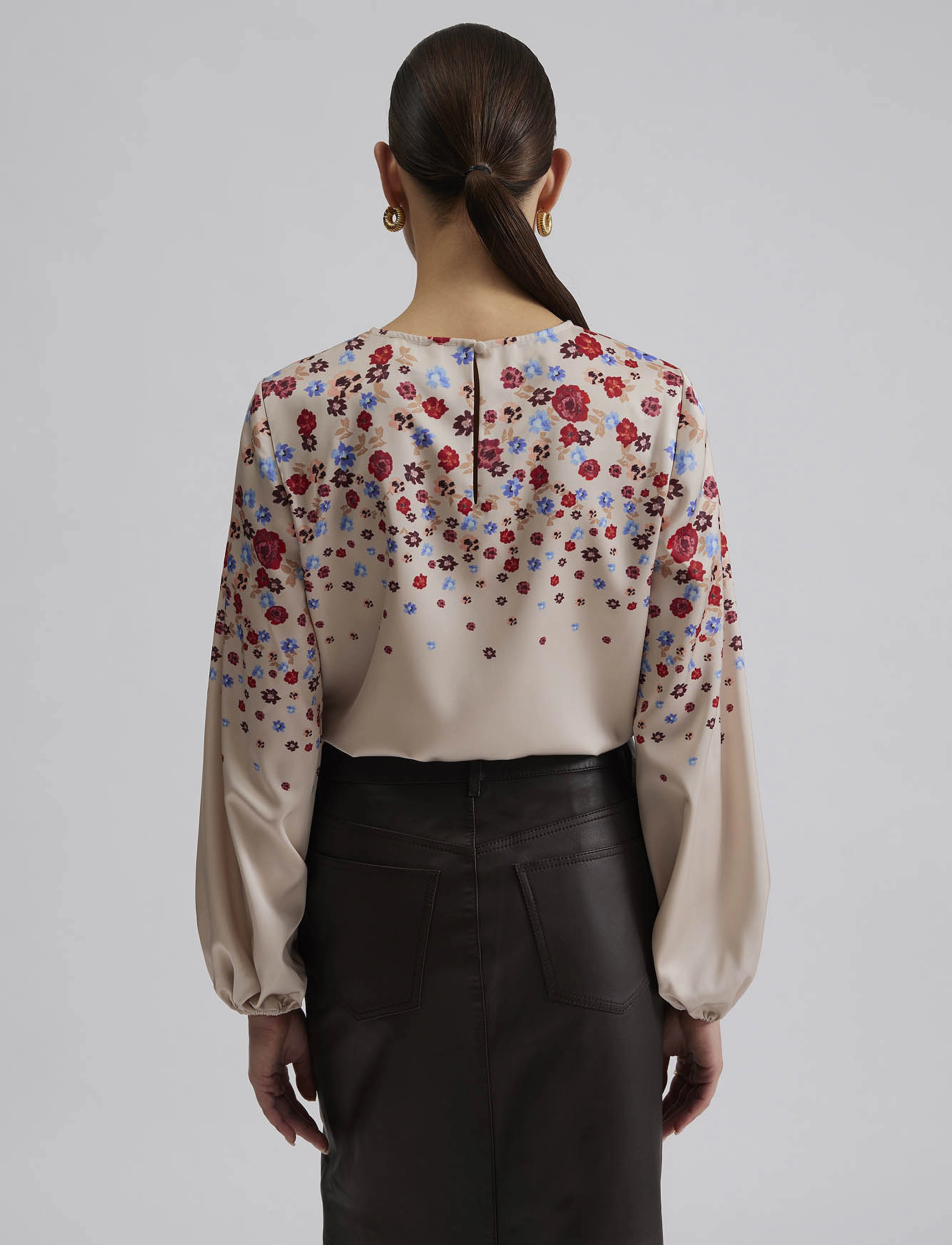 Malina - Esmeralda balloon sleeve printed blouse - multi coloured - 5