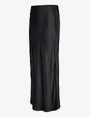 Malina - Adaline button slip maxi skirt - satin skirts - black - 2