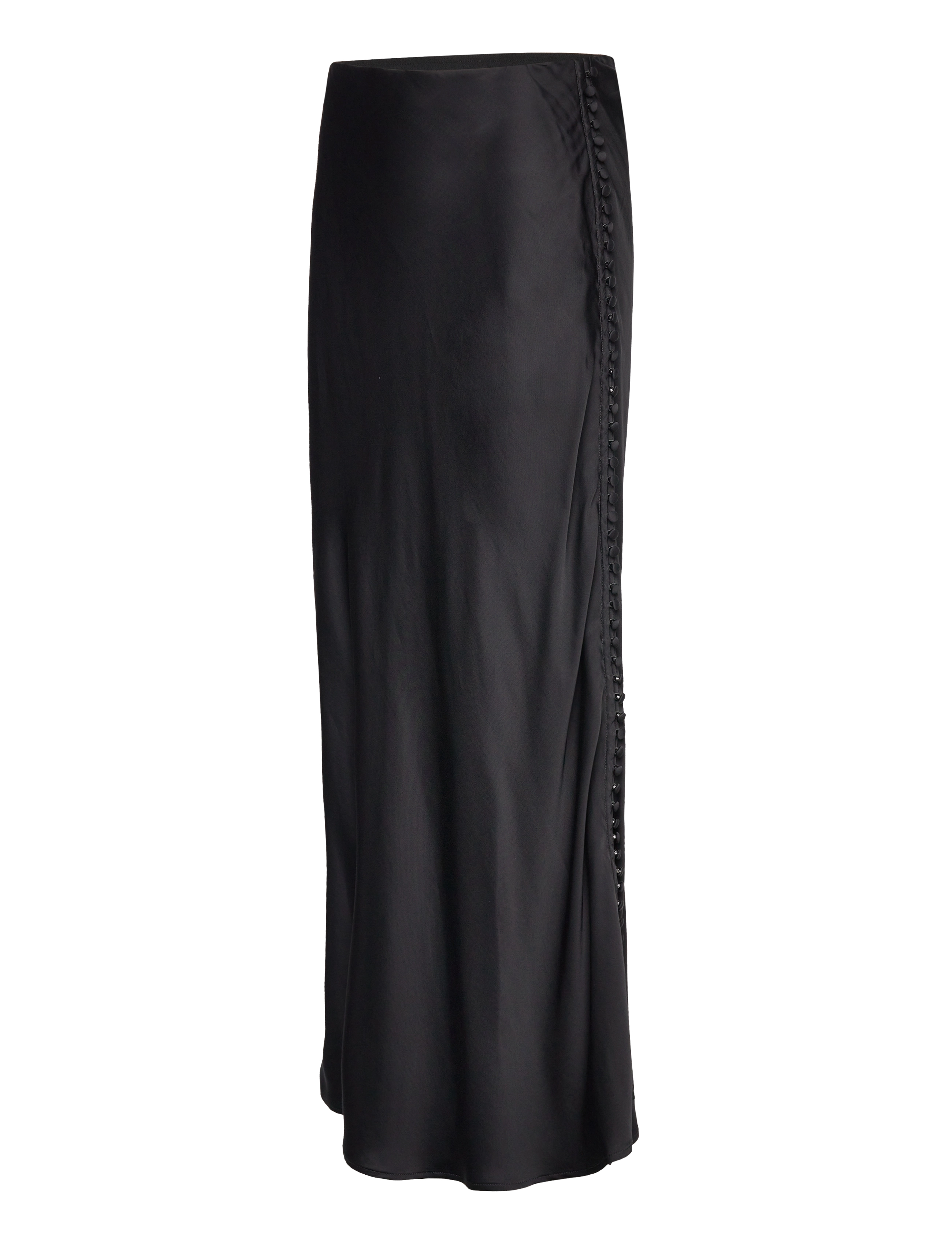 Malina - Adaline button slip maxi skirt - black - 2