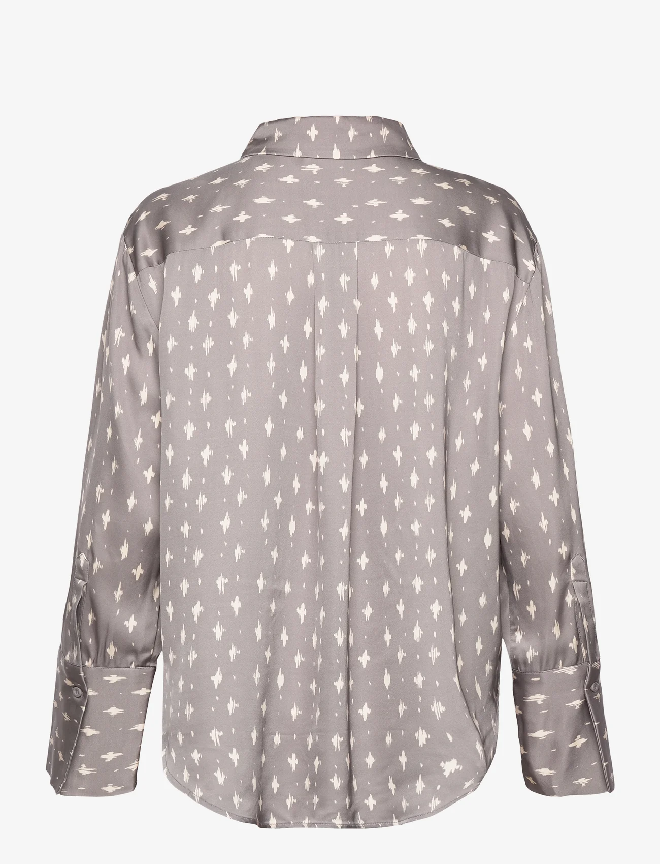 Malina - Emily printed satin shirt - langermede bluser - astra - 1