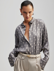 Malina - Emily printed satin shirt - long-sleeved blouses - astra - 4