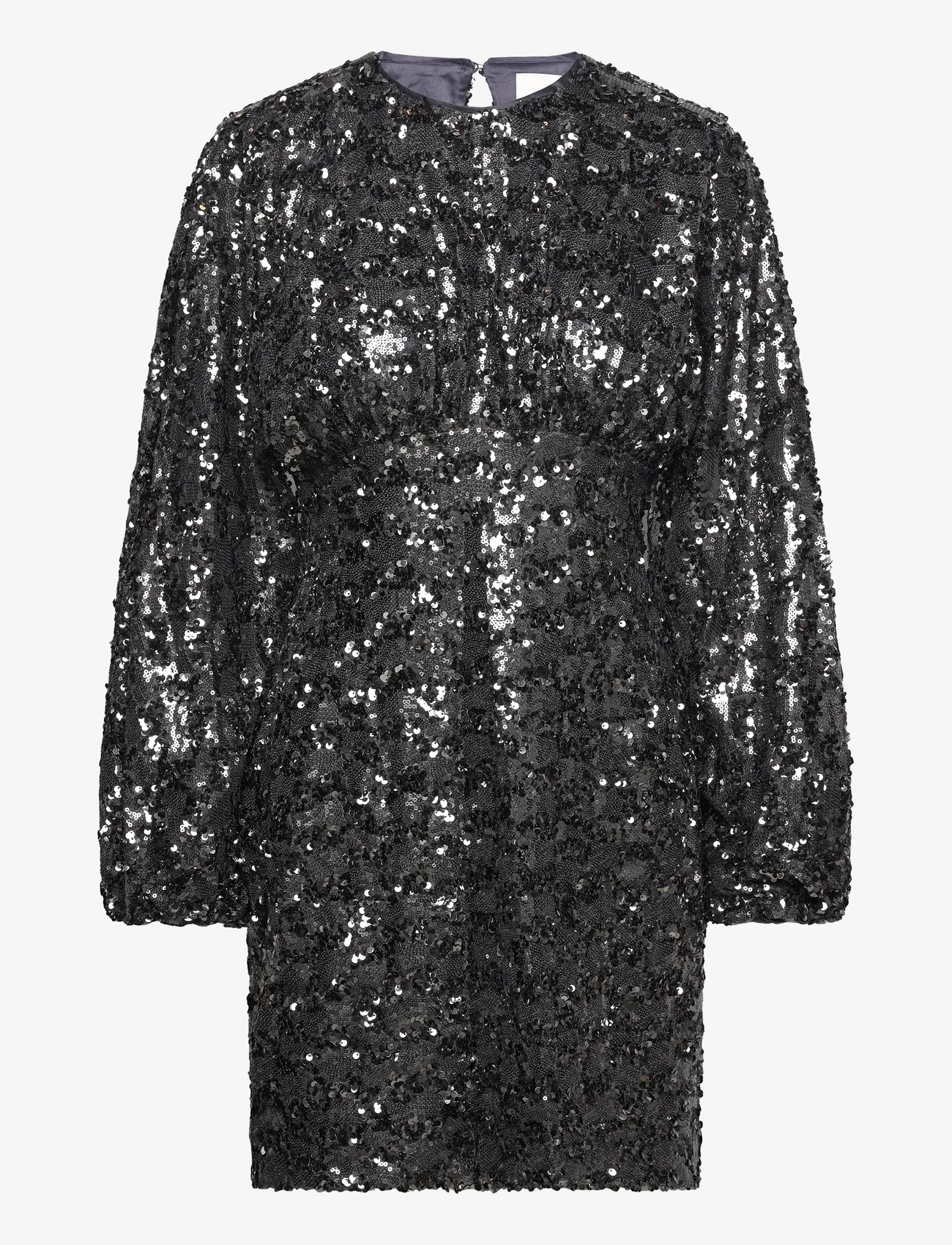 Malina - Alexandra balloon sleeve sequin mini dress - ballīšu apģērbs par outlet cenām - smoke - 0