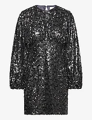 Malina - Alexandra balloon sleeve sequin mini dress - festmode zu outlet-preisen - smoke - 0
