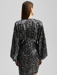 Malina - Alexandra balloon sleeve sequin mini dress - ballīšu apģērbs par outlet cenām - smoke - 3