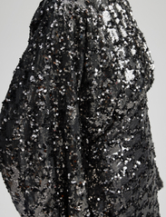 Malina - Alexandra balloon sleeve sequin mini dress - festmode zu outlet-preisen - smoke - 5