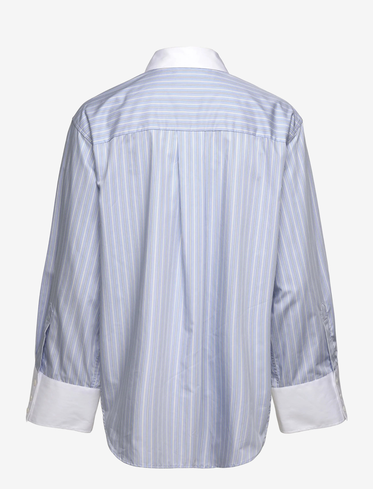 Malina - Classic Poplin Shirt - denim shirts - light blue stripe - 2