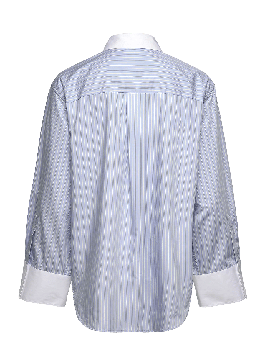 Malina - Classic Poplin Shirt - jeansskjortor - light blue stripe - 2