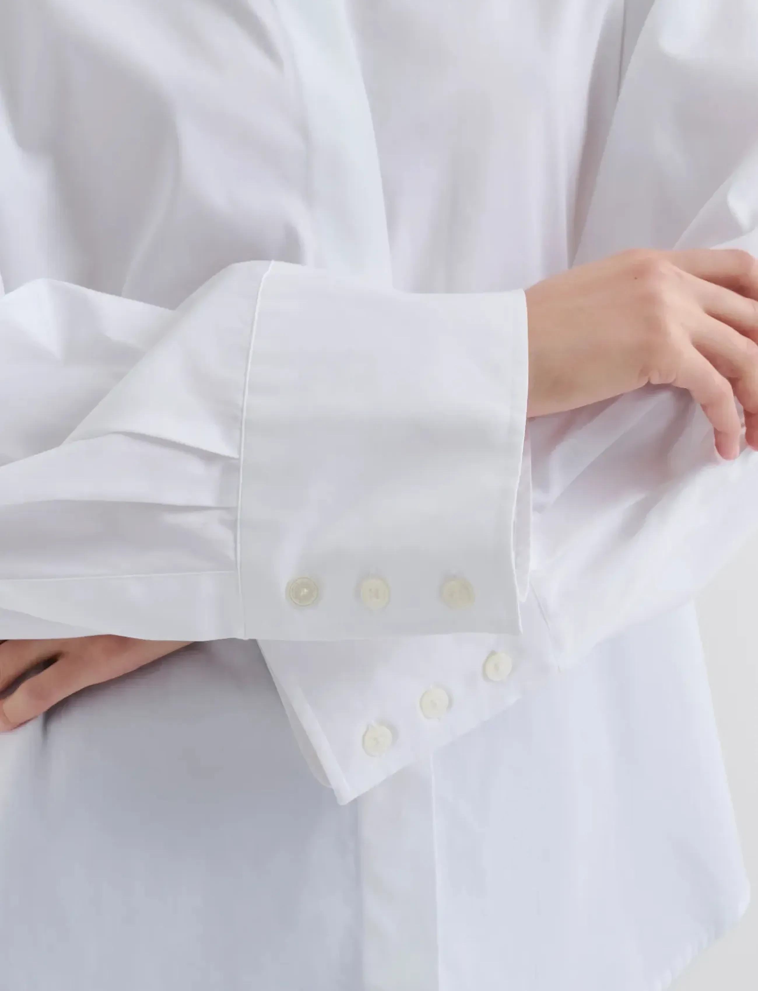 Malina - Classic Poplin Shirt - denimskjorter - white - 5