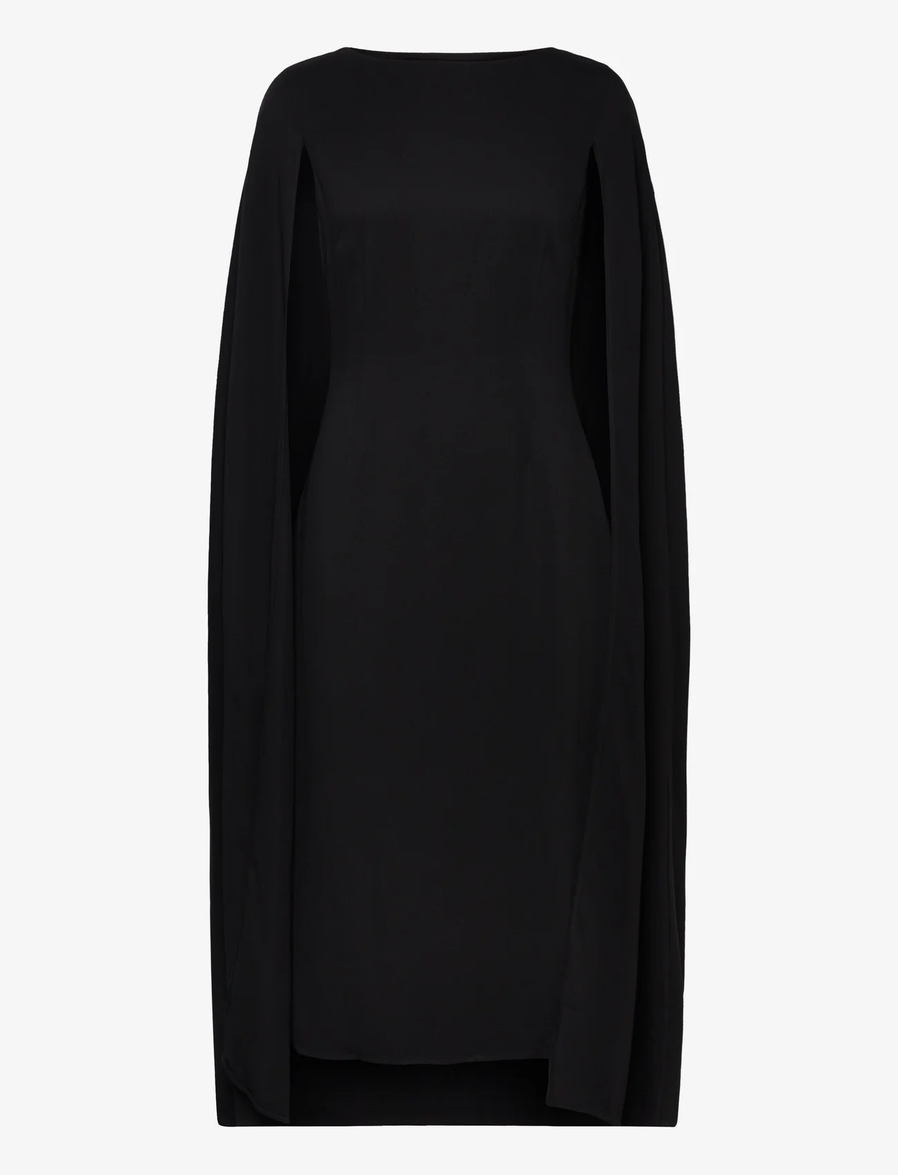 Malina - Norah cape detail midi dress - peoriided outlet-hindadega - black - 0