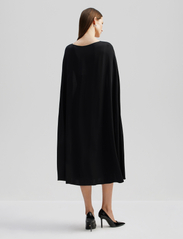 Malina - Norah cape detail midi dress - peoriided outlet-hindadega - black - 3