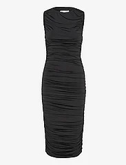 Malina - Katherine draped jersey midi dress - odzież imprezowa w cenach outletowych - black - 0